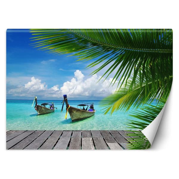 Fototapet, Tropiske strand palmer natur - 450x315