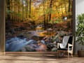 Pikkukuva 2 / 5: Seinämaalaus, Vuoripuro metsässä - 250x175