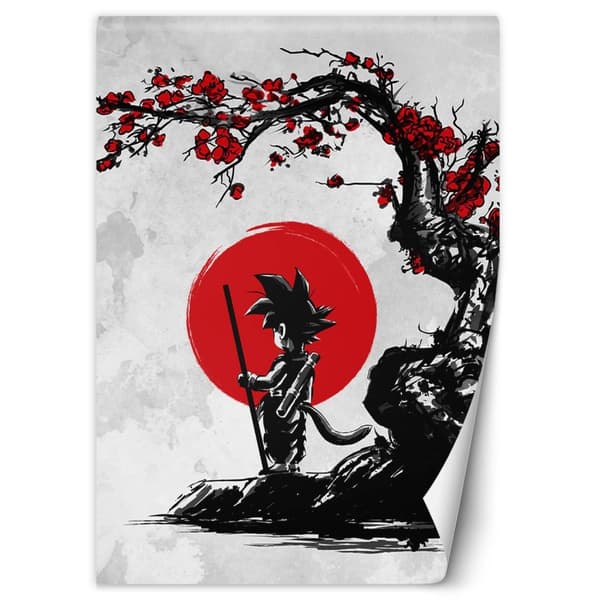 Seinämaalaus, Son Goku punaisen kirsikkapuun alla DDJVigo - 100x140