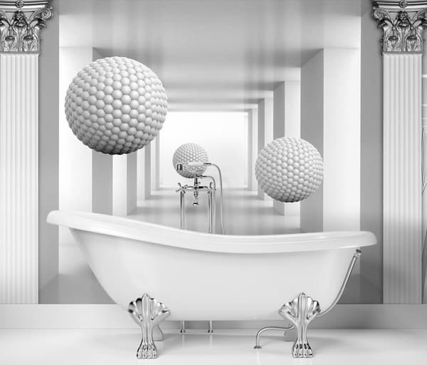 Seinämaalaus, 3D-pallot tunnelissa - 150x105