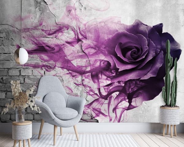 Seinämaalaus, Purppura ruusun savu - 150x105