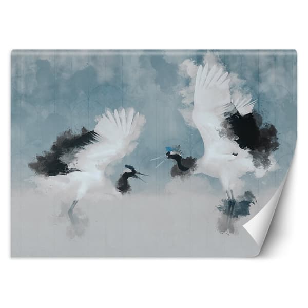 Seinämaalaus, Abstraction Two herons - 100x70