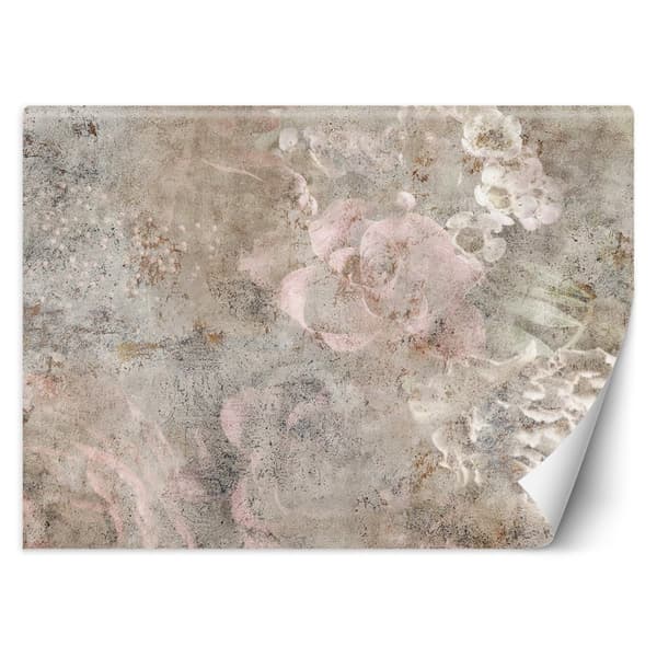 Seinämaalaus, Betoni boho ruusun kukka - 150x105
