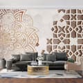 Miniatyrbild 2 av 5: Fototapet, Mandala White Geometry - 200x140