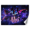 Pikkukuva 1 / 6: Seinämaalaus pelihuoneeseen Neon, jossa on teksti Play - 150x105