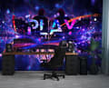 Pikkukuva 2 / 6: Seinämaalaus pelihuoneeseen Neon, jossa on teksti Play - 450x315
