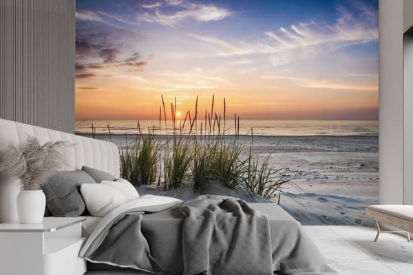 Valokuvatapetti, Sunset on the beach - 150x105
