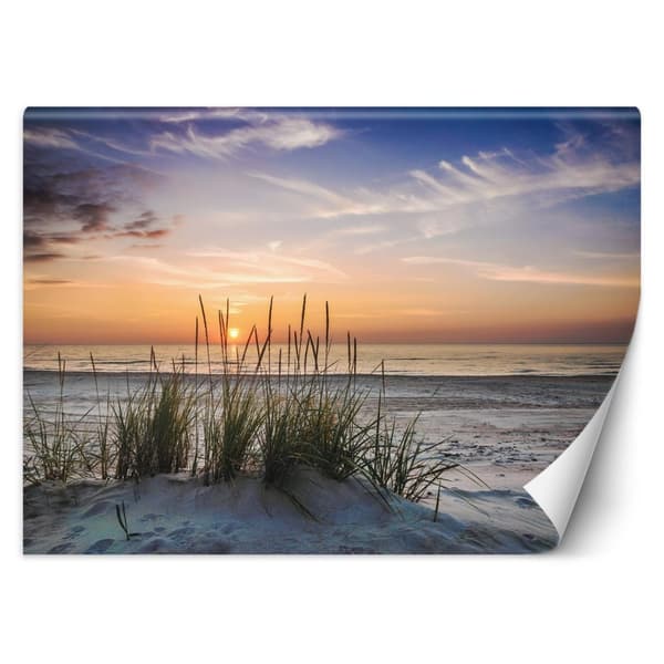Fototapet, Solnedgång på stranden - 350x245