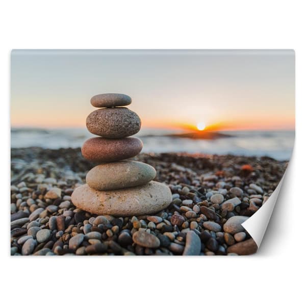 Fototapet, Sten på stranden - 150x105