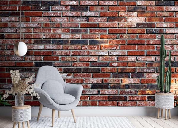 Seinämaalaus, punainen tiiliseinä - 250x175