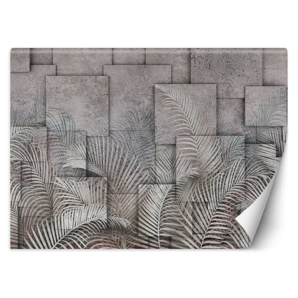 Seinämaalaus, Palmunlehtiä 3D-betoni - 300x210