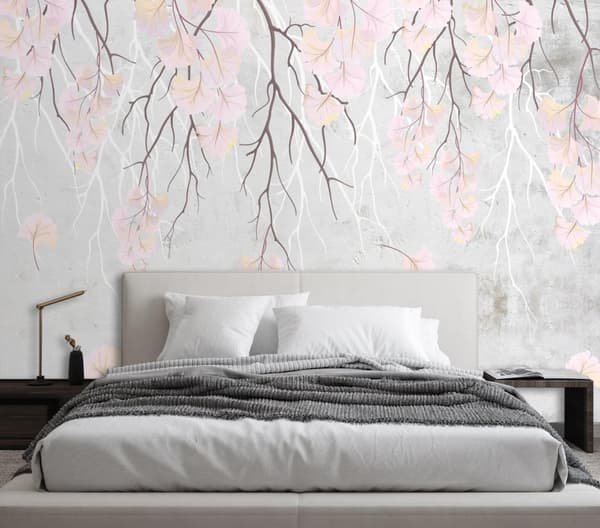 Seinämaalaus, putoavat lehdet - 250x175