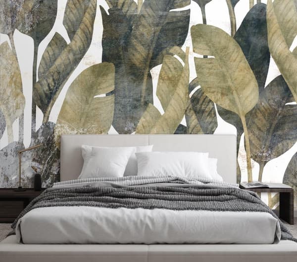 Seinämaalaus, banaaninlehtiä - 250x175