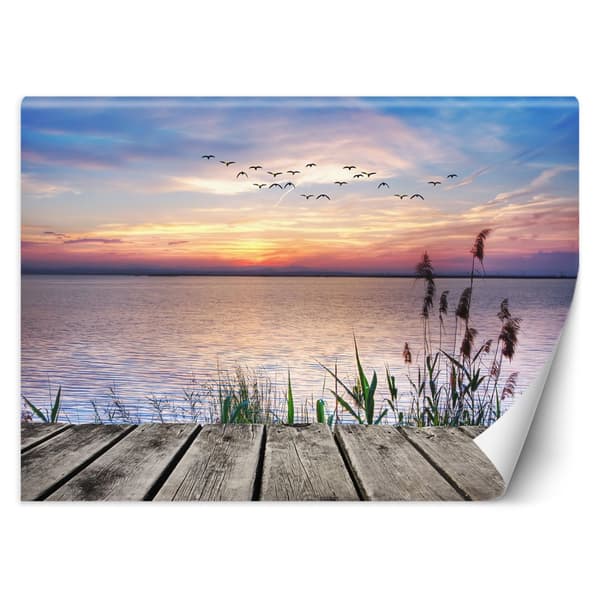 Valokuvatapetti, Sunset over the lake - 200x140