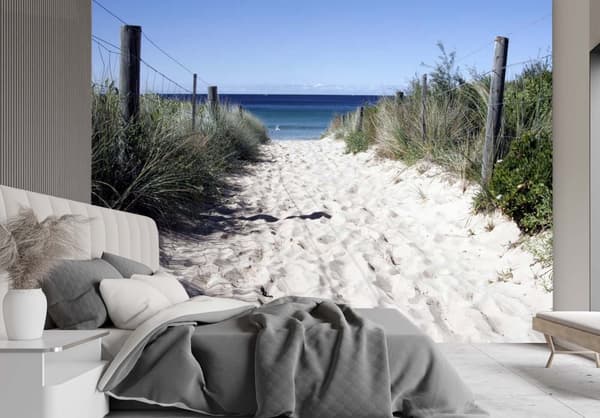 Fototapet, Vägen till stranden sanddyner - 200x140