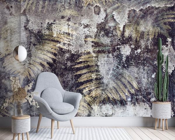 Seinämaalaus, Kultainen saniainen - 200x140