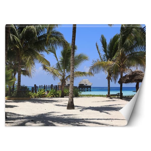 Fototapet, Palmer, paradisstrand - 250x175