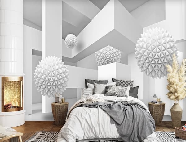 Seinämaalaus, Geometrinen 3D-abstraktio - 300x210