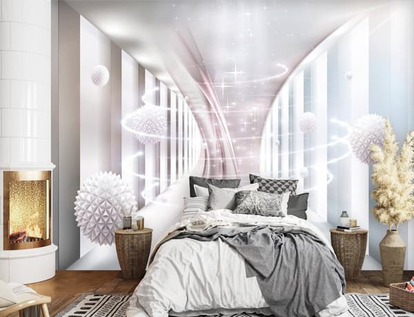 Seinämaalaus, Pyöriviä palloja 3D tunneli - 100x70
