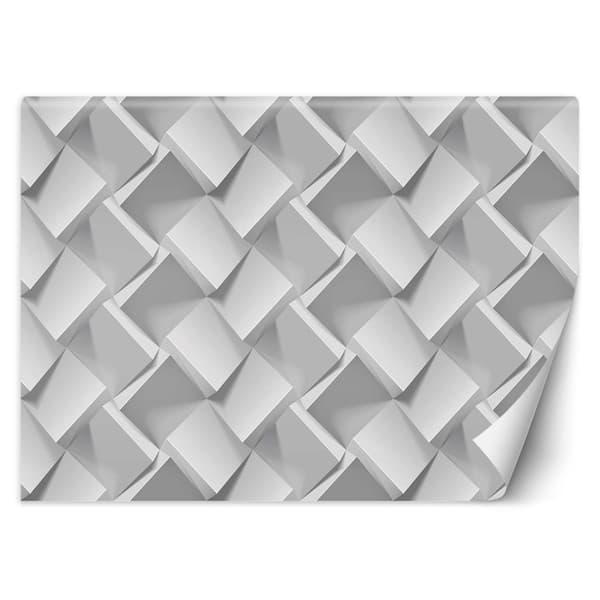 Seinämaalaus, Harmaa 3D Illusion - 450x315