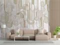 Pikkukuva 2 / 5: Seinämaalaus, skandinaavinen minimalistinen abstraktio beige - 400x280