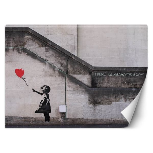 Seinämaalaus, Tyttö ilmapallolla Banksy-grafiti - 150x105