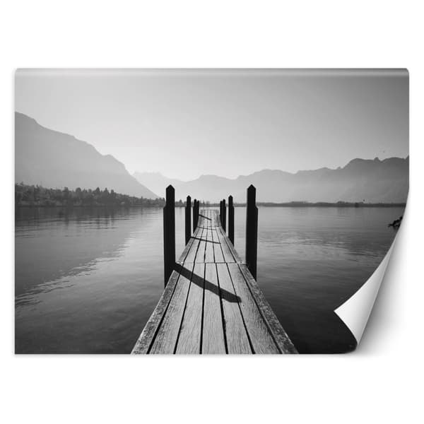 Fototapet, Sjöberg i dimlandskapet - 150x105