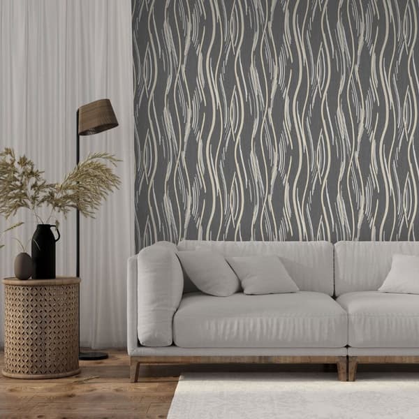 World Of Wallpaper Shimmer Wave Textured Wallpaper