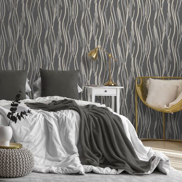 World Of Wallpaper Shimmer Wave Textured Wallpaper
