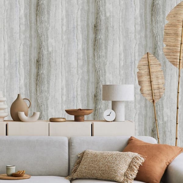 Debona Vertical Marble Textured Wallpaper