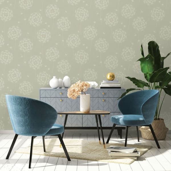 Holden Décor Allora Dandelions Heavyweight Vinyl Textured Wallpaper