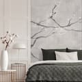 Miniatyrbillede 3 af 6: Kunst til hjemmet - Fototapet - Chinese Blossom Grey - 300x280cm