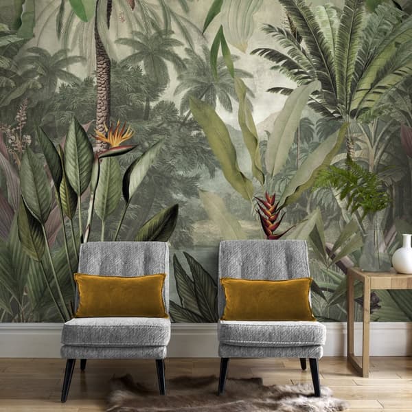 Konst för hemmet - Fototapet - Medan Jungle - 300x280cm