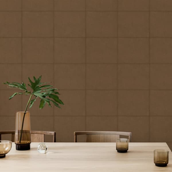 Easy Decor Non-woven Tapet - Læderblokke Cognac 10mx52cm