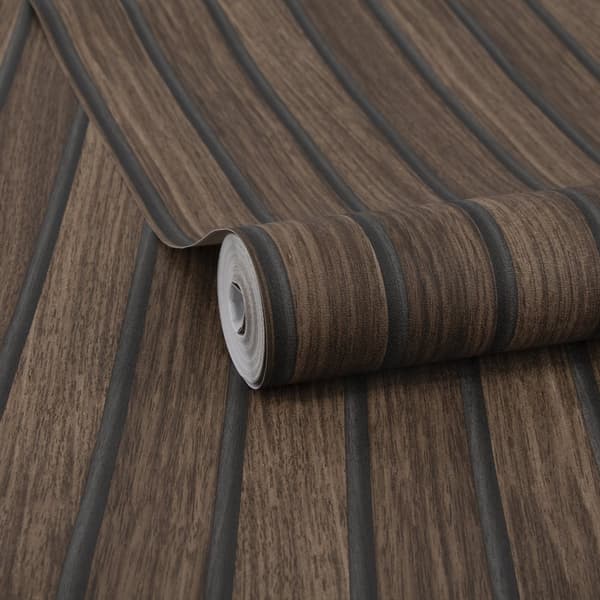 Easy Decor Non-woven Tapet - Wood Strokes Brun 10mx52cm