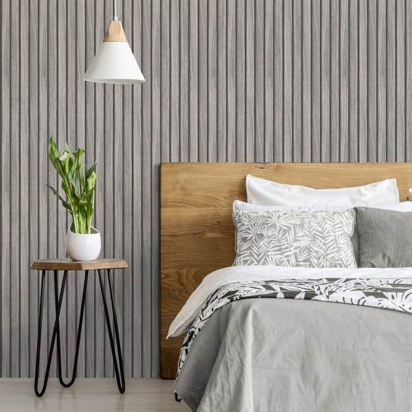Easy Decor Non-woven Tapet - Træ Strokes Gråbrun 10mx52cm