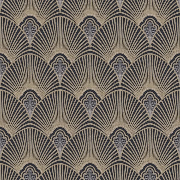 Sublime Non-woven Tapet - Art Deco Svart/Guld 10mx52cm