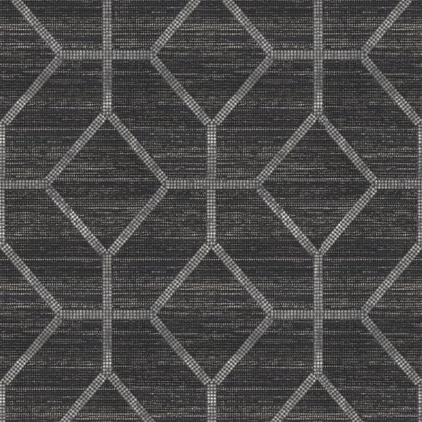Sublimt ikke-vævet tapet - Geo Texture Sort 10mx52cm