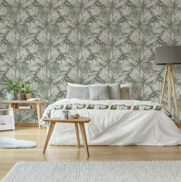 Sublimt ikke-vævet tapet - Jungle Texture Green 10mx52cm