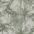 Miniatyrbillede 1 af 4: Sublimt ikke-vævet tapet - Jungle Texture Green 10mx52cm