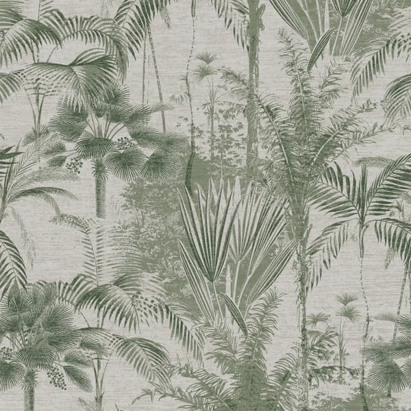 Sublimt ikke-vævet tapet - Jungle Texture Green 10mx52cm