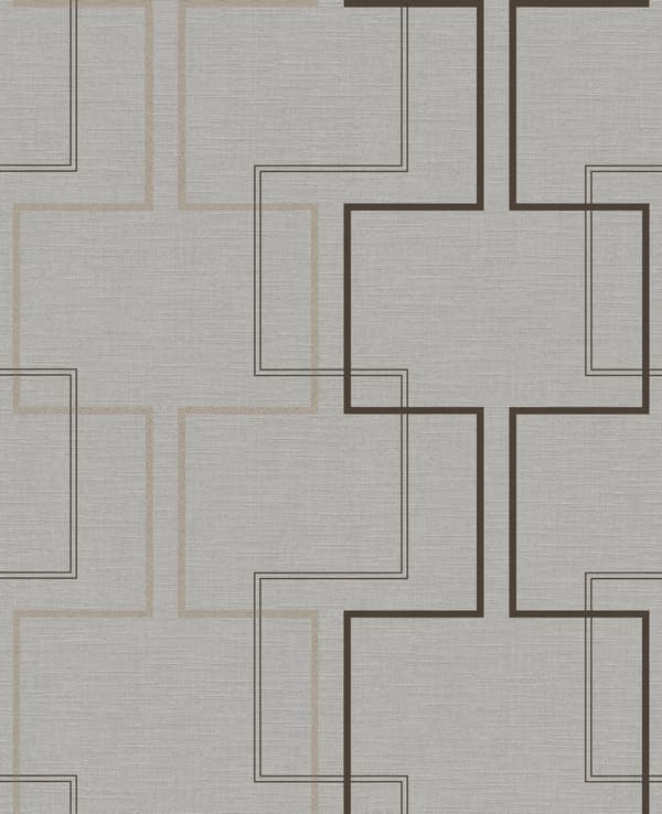 Sublim non-woven tapet - Mindful Square Text Natural 10mx52cm