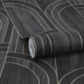 Miniatyrbild 3 av 4: Sublime Non-woven Tapet - Modella Wood Black 10mx52cm