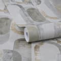 Miniatyrbild 3 av 4: Sublime Non-woven Tapet - Ovala former Sand Guld 10mx52cm