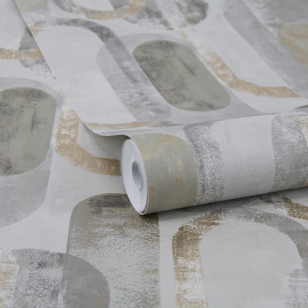 Sublime Non-woven Tapet - Ovala former Sand Guld 10mx52cm
