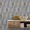 Miniatyrbild 2 av 4: Sublime Non-woven Tapet - Ovala former Sand Guld 10mx52cm
