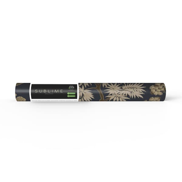 Sublime Non-woven Tapet - Träd Blåguld 10mx52cm