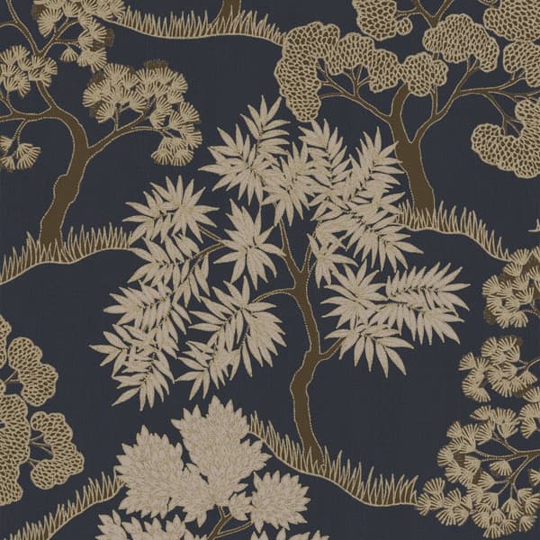 Sublime Non-woven Tapet - Träd Blåguld 10mx52cm
