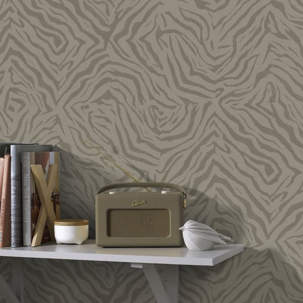 Superfresco Easy - Non-woven tapet - Zaya varm taupe 10mx52cm