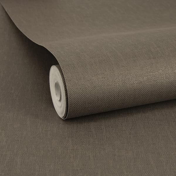 WOW Non-woven Tapet - Linned Shimmer Brun 10mx52cm